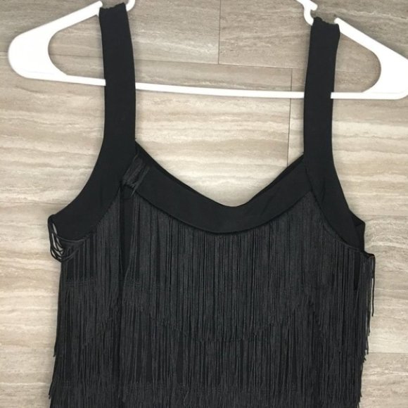 WHBM Sleeveless Tiered Fringe Dress - Picture 4 of 9